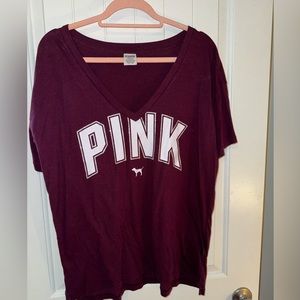 VICTORIAS SECRET PINK V NECK SIZE L